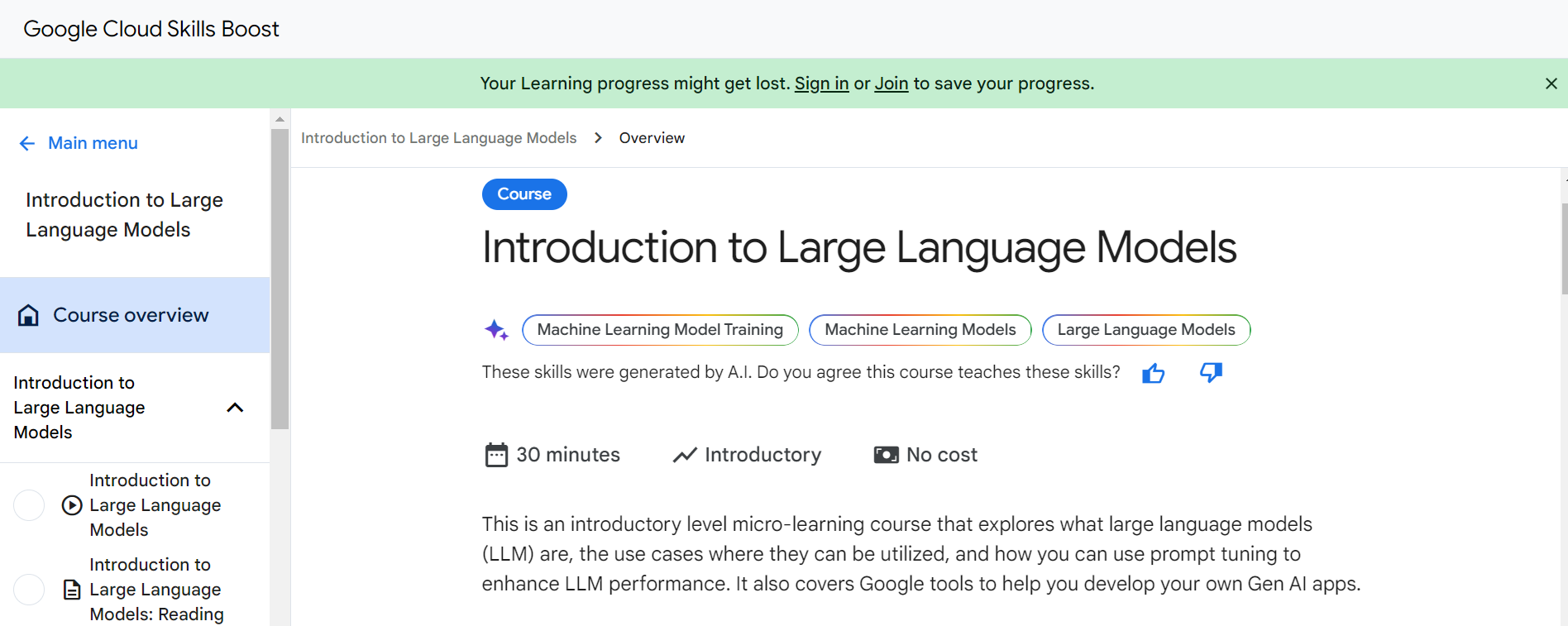 Introduction to Large Language Models by Google Cloud:  Free Resources to Learn LLMs